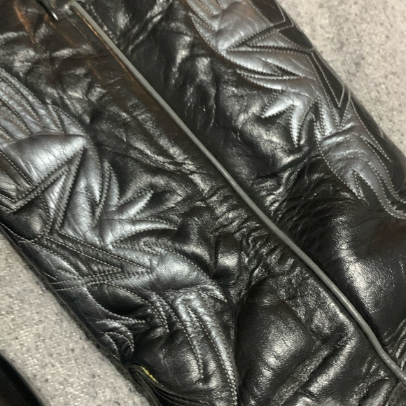 Boulet Cowboy Western Boots Men's Size 10 1/2  2E Black Eagle Leather Canada - Picture 13 of 16